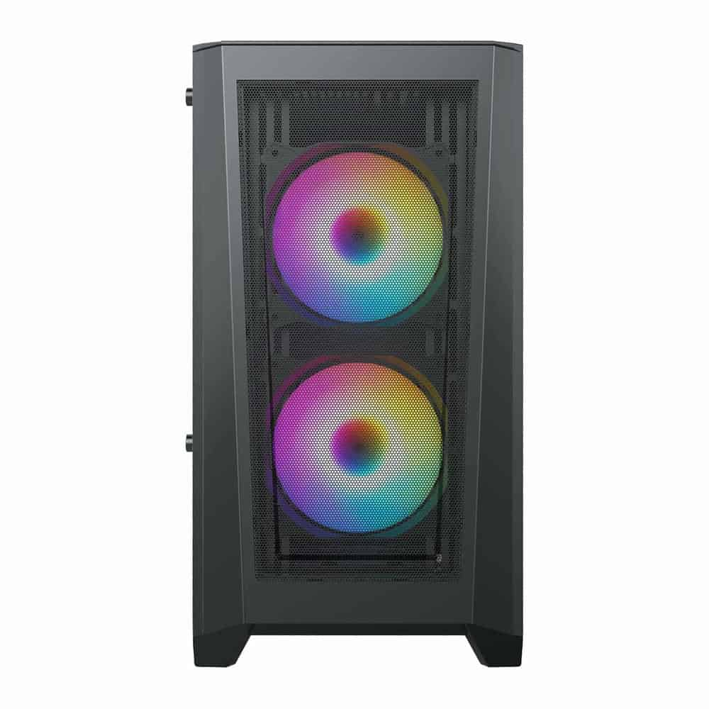 (image for) CiT Level 2 Black Tempered Glass MicroATX Case